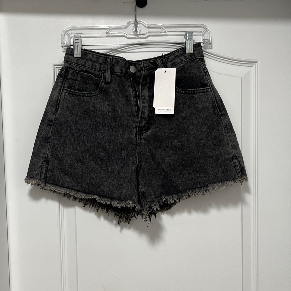 Black Denim Women's Shorts